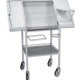 Mobile Medicine Trolley with Folding Internal Shelf